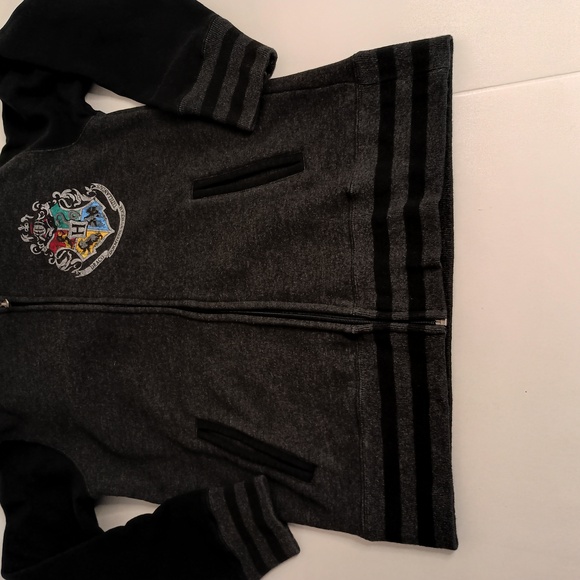 Harry Potter Hoodie Dark Gray and Black Draco Shield Adult Size S - Picture 5 of 16